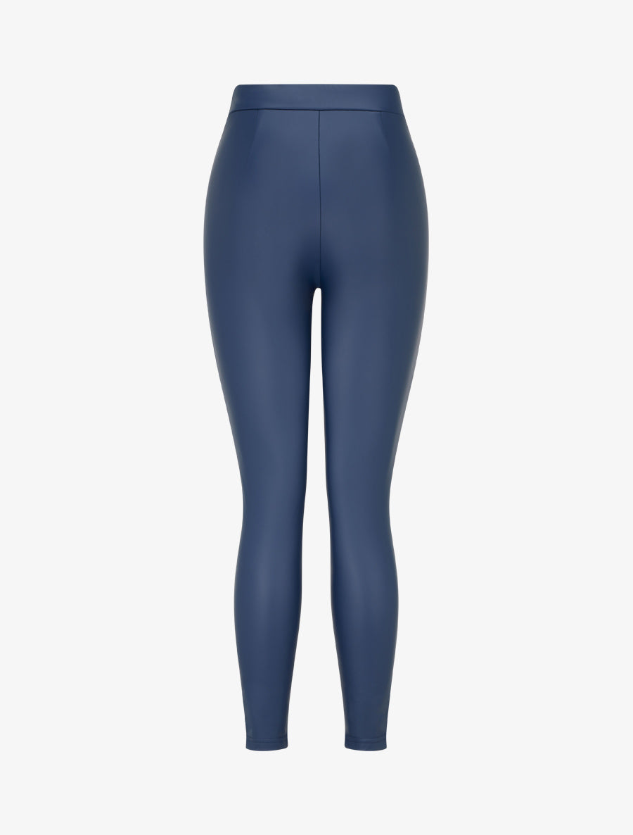 Legging skinny en simili - Bleu - 2