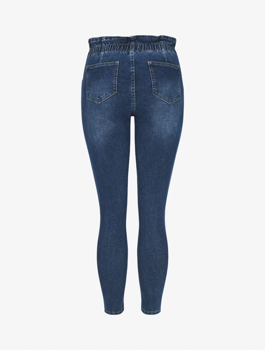 Jean élastiqué coupe skinny - Bleu - 2