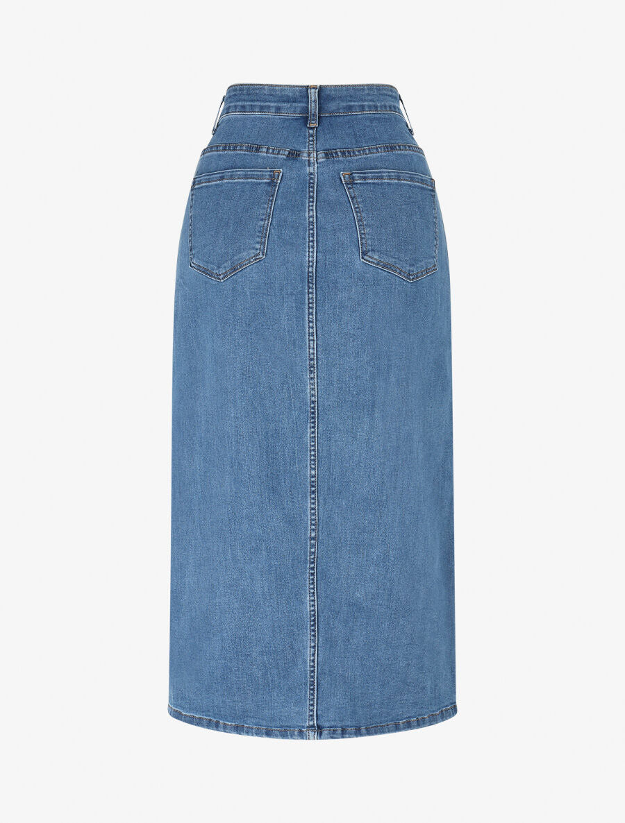 Jupe fendue à poches à l&