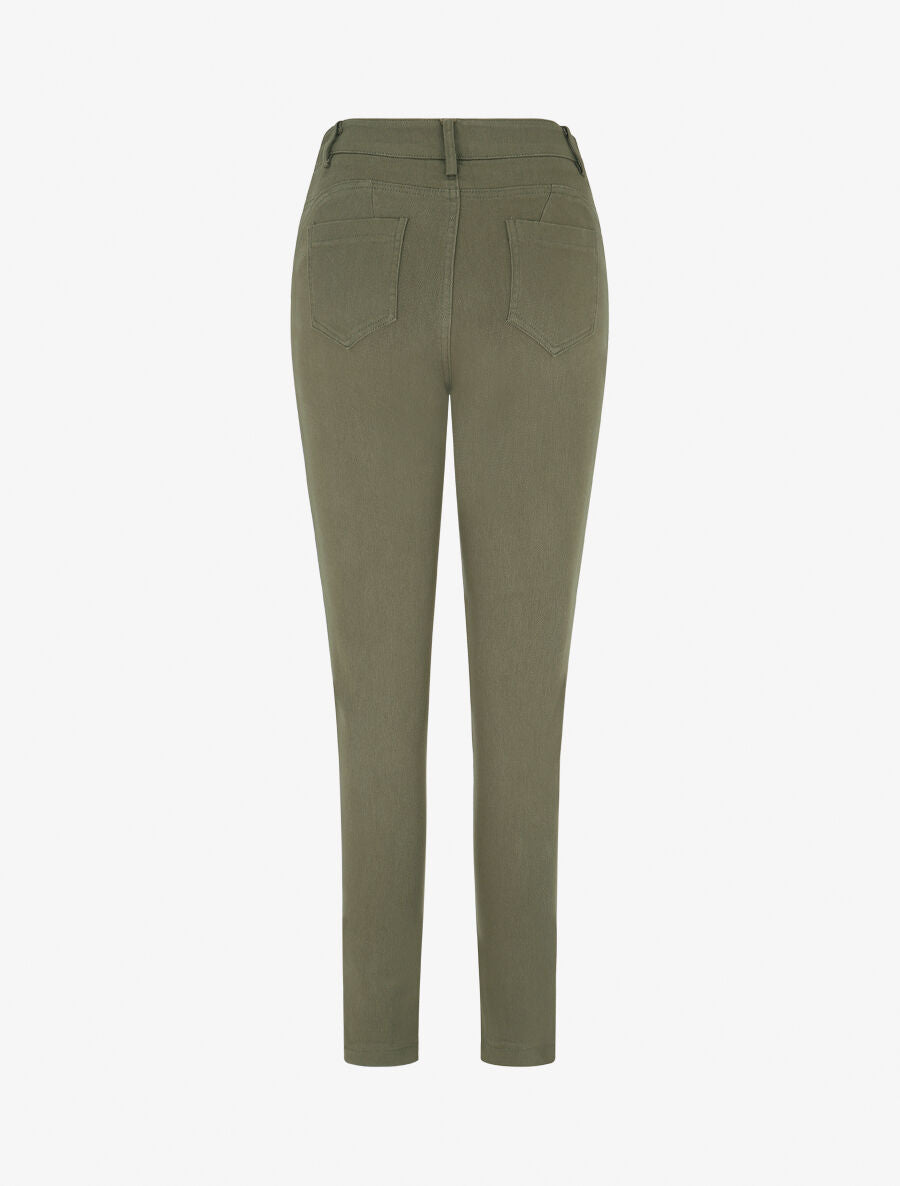 Jean taille haute coupe slim - Kaki - 2