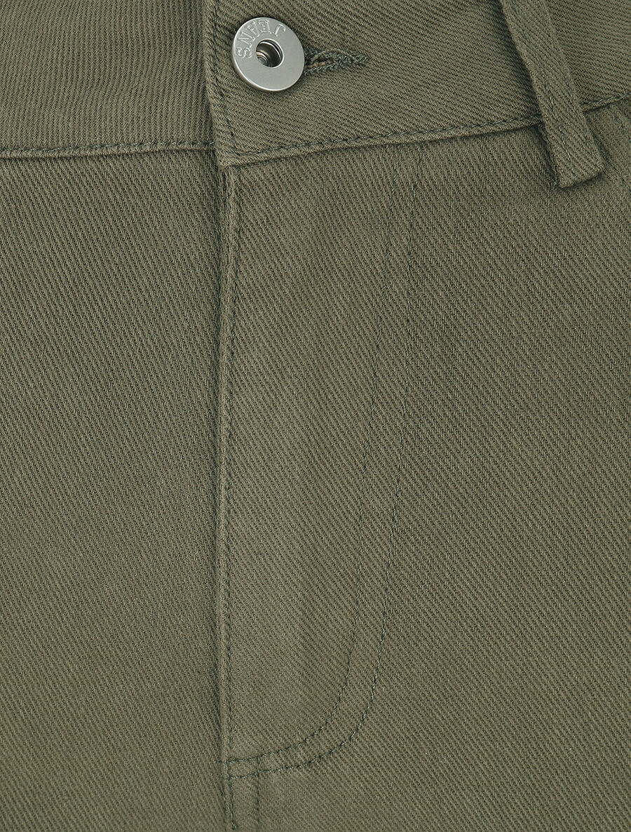Jean taille haute coupe slim - Kaki - 3