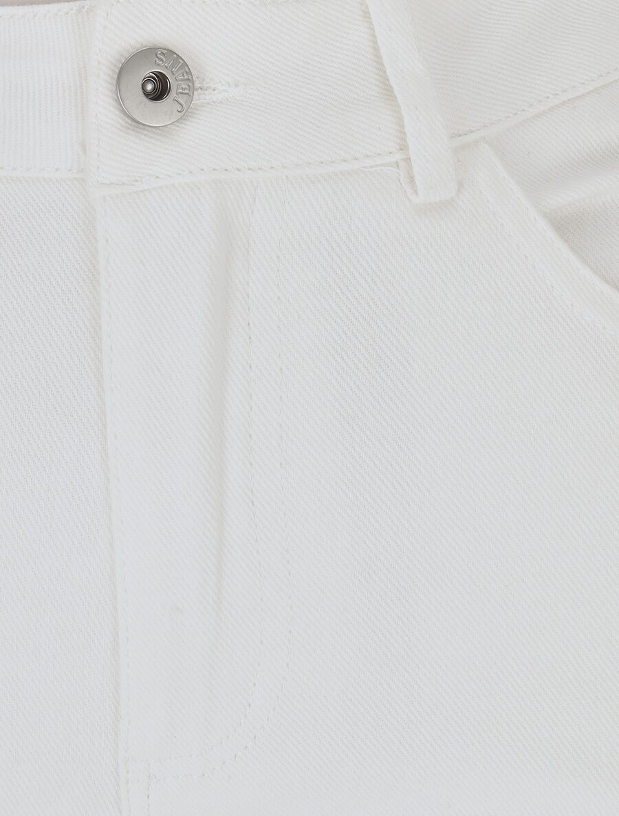 Jean taille haute coupe slim - Blanc - 3