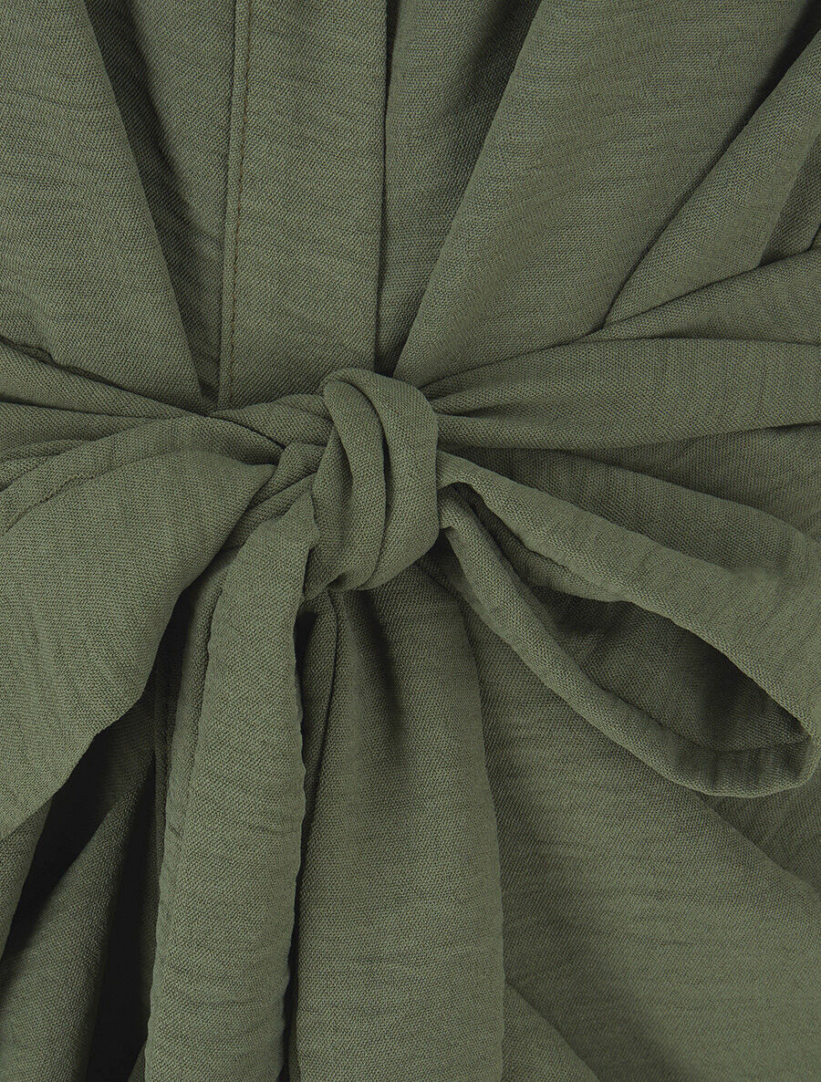 Robe chemise effet drapé - Vert - 3