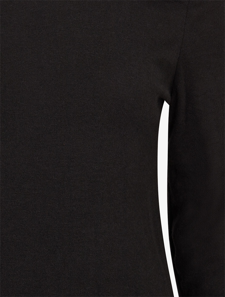 Pull fin à bretelle irisée imprimé graphique - Noir - 3