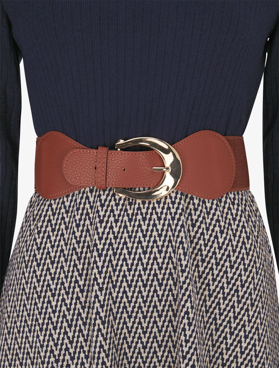 Robe patineuse à jupe irisée et imprimé zig-zag - Marine - 3