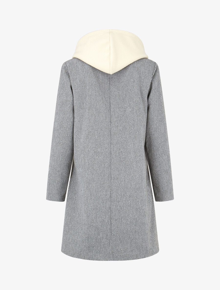 Manteau à capuche style sweat - Gris - 2