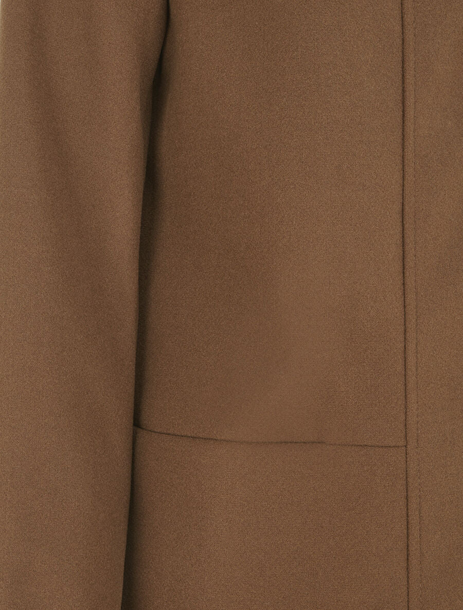 Manteau long uni à capuche - Marron - 3
