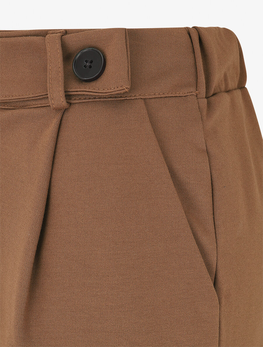 Pantalon long épais coupe ample - Marron - 3