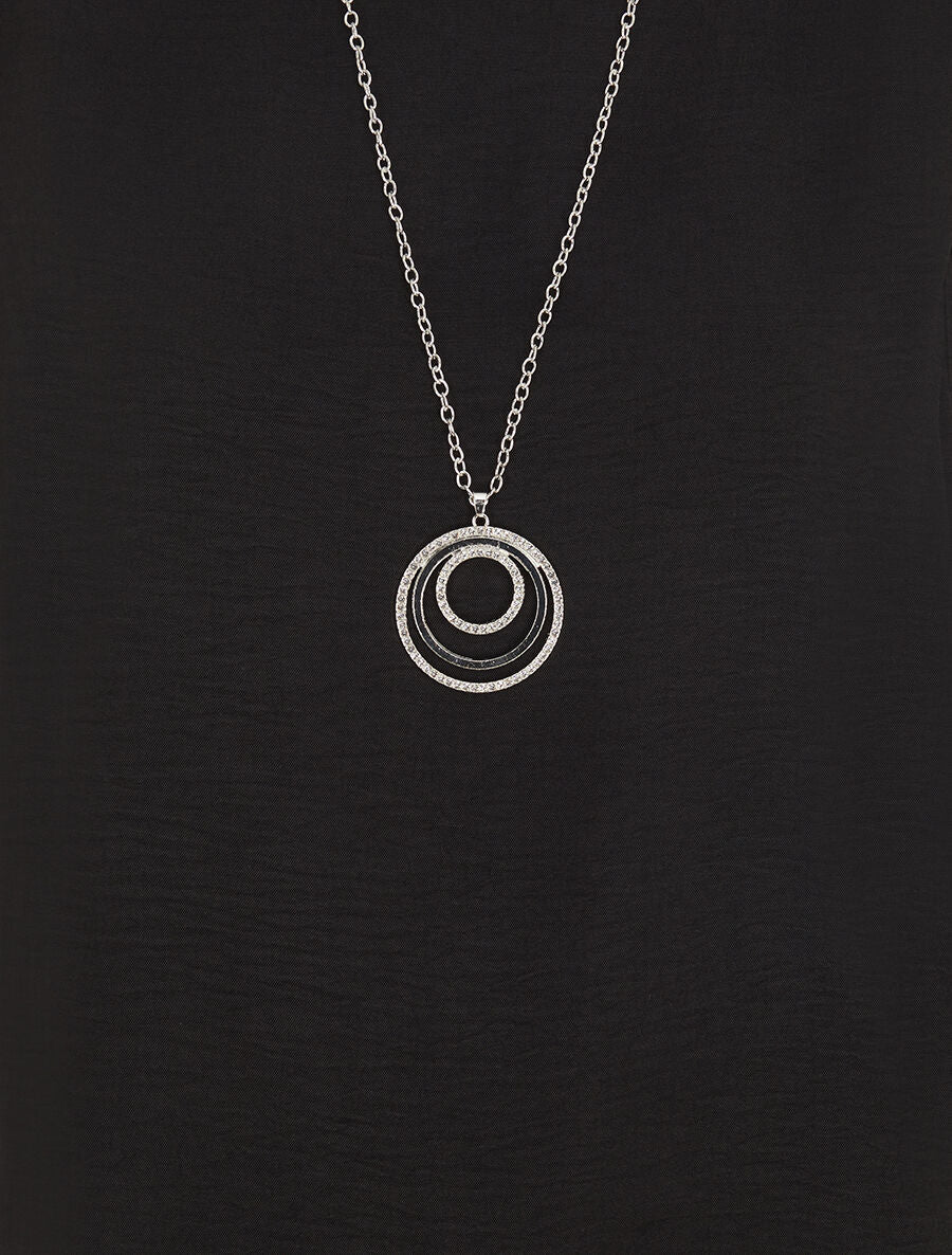 Top sans manches droit col dentelle - Noir - 3