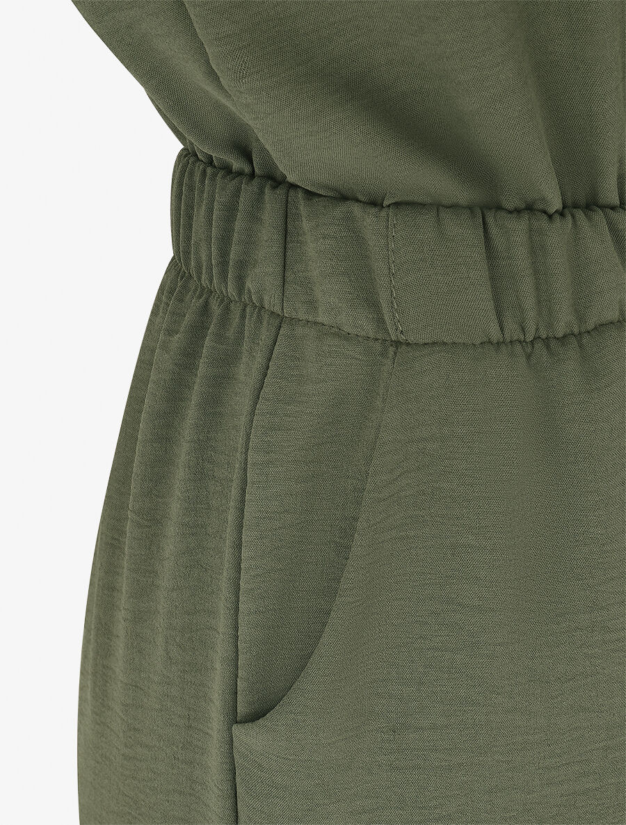 Combinaison fluide à boutons - Kaki - 3