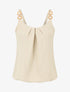 Top droit bretelles fantaisies - Beige - 4