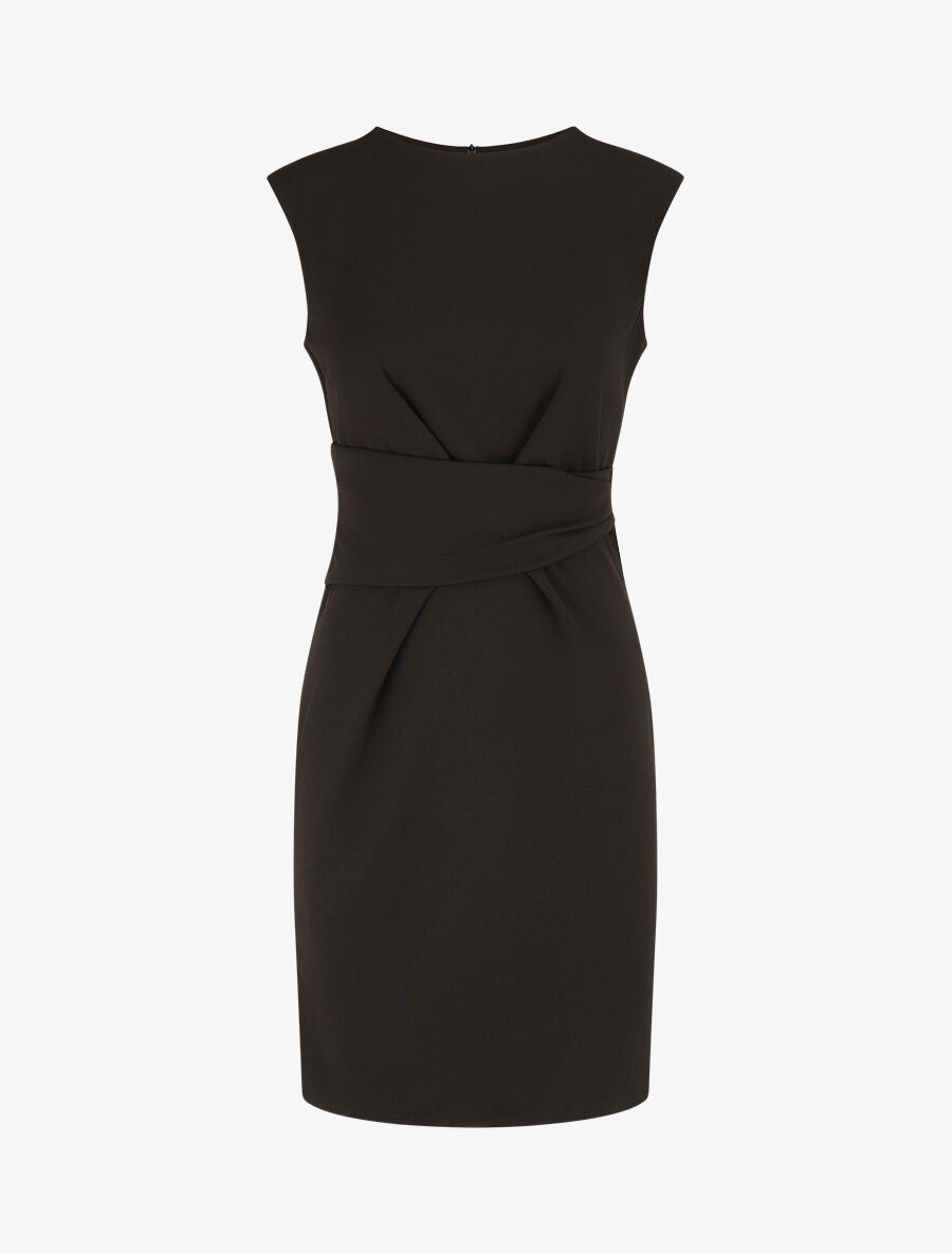 Robe ajustée à pans plissé - Noir - 5