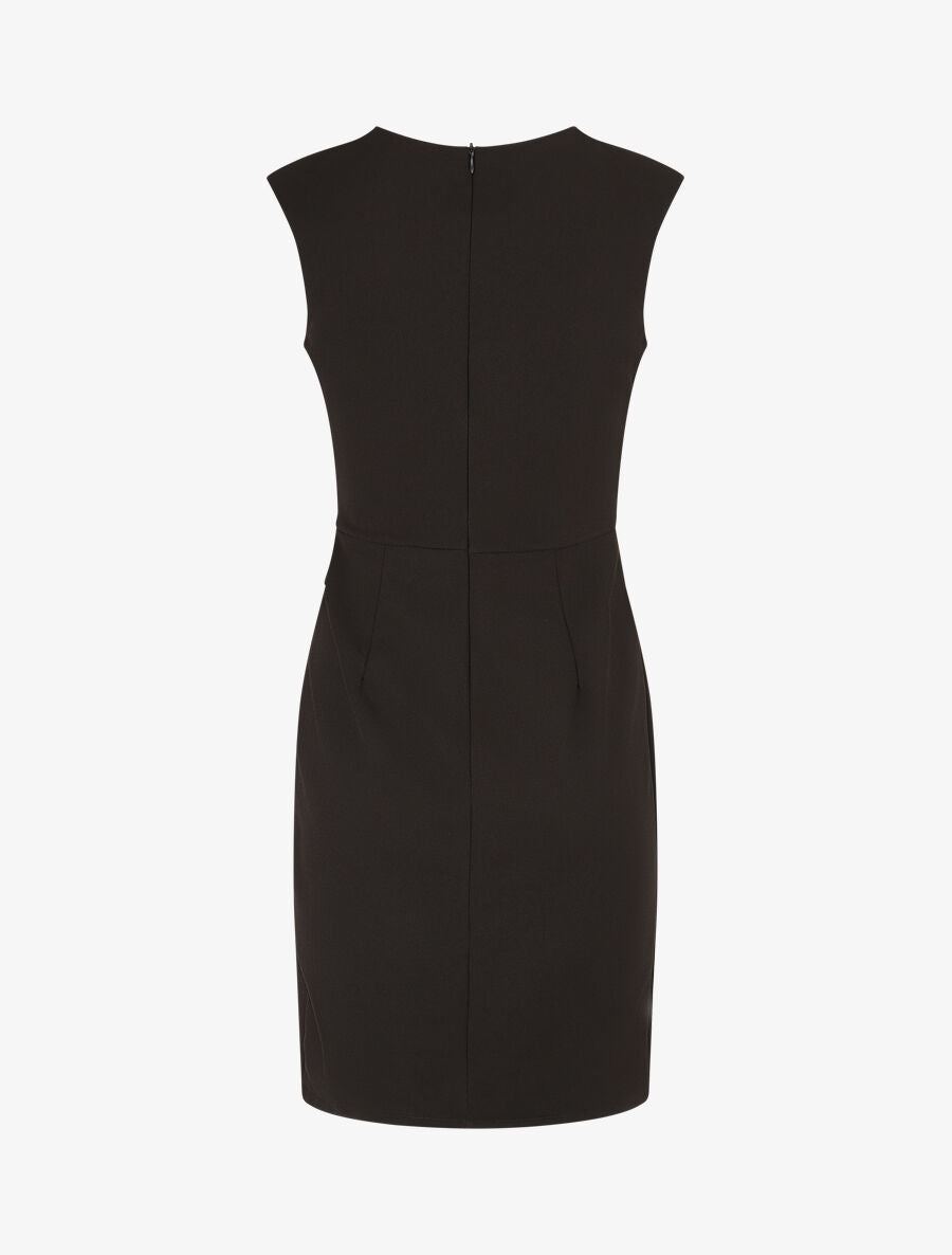 Robe ajustée à pans plissé - Noir - 2