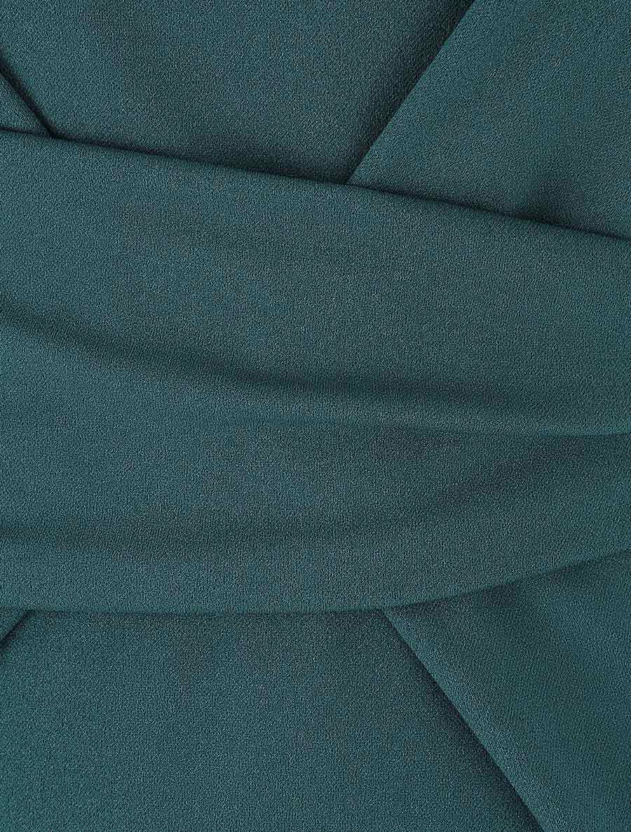 Robe ajustée à pans plissé - Vert - 3