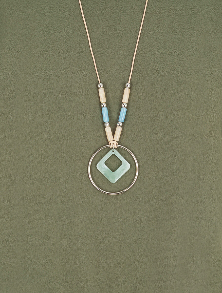 Top uni en voile à manches volantées - Kaki - 3