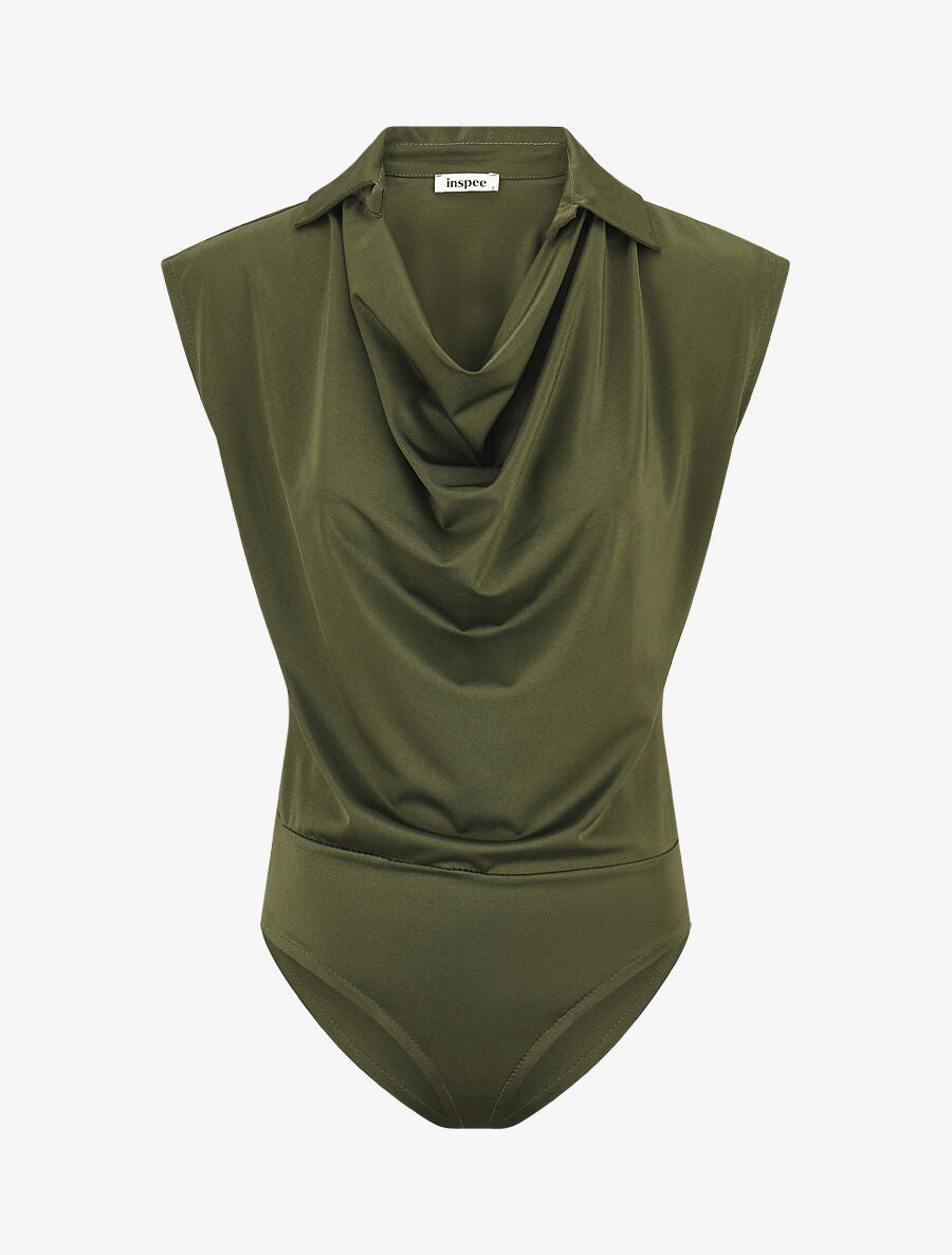 Body uni à col bénitier - Kaki - 4
