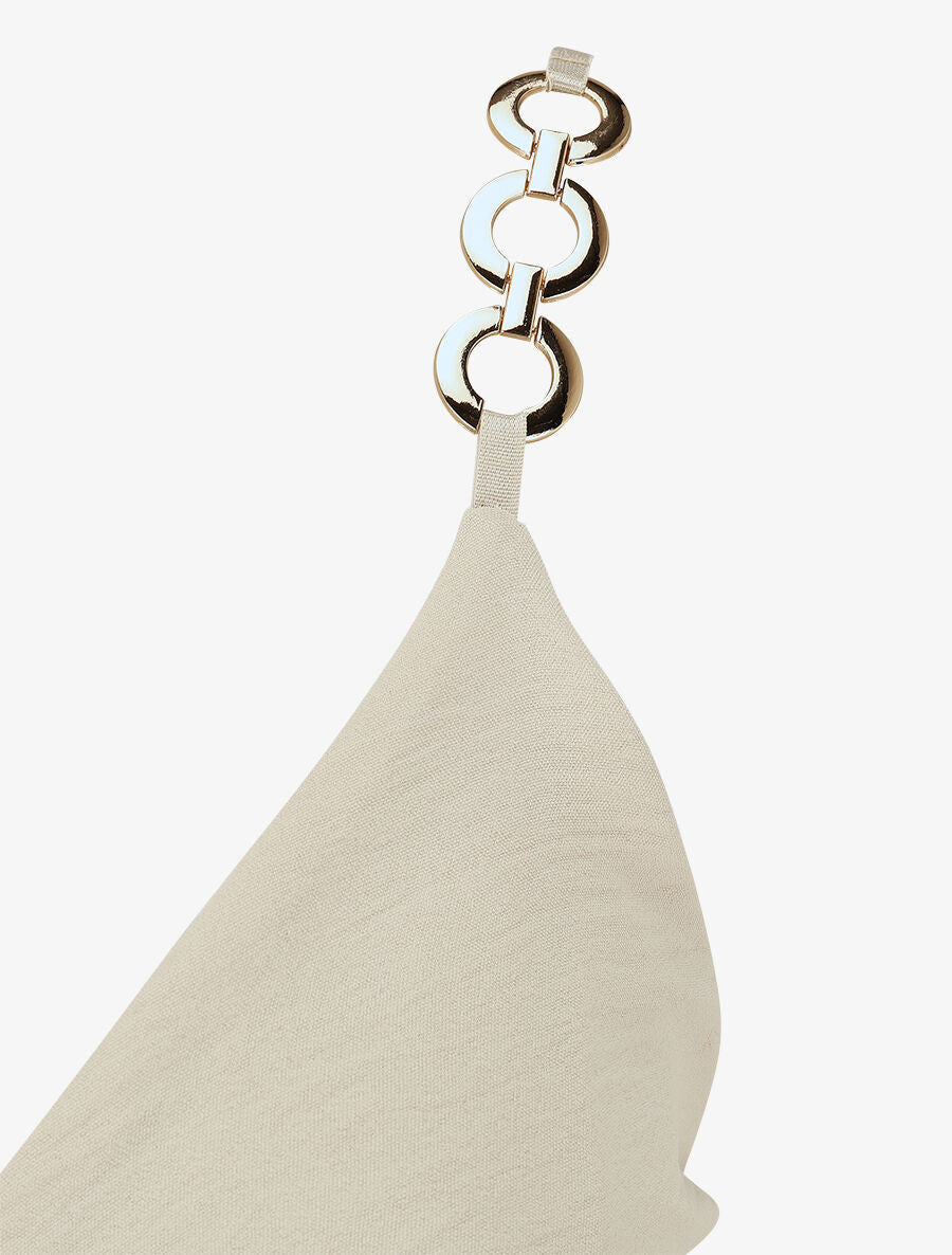 Combinaison ample à fines bretelles bijoux - Beige - 3