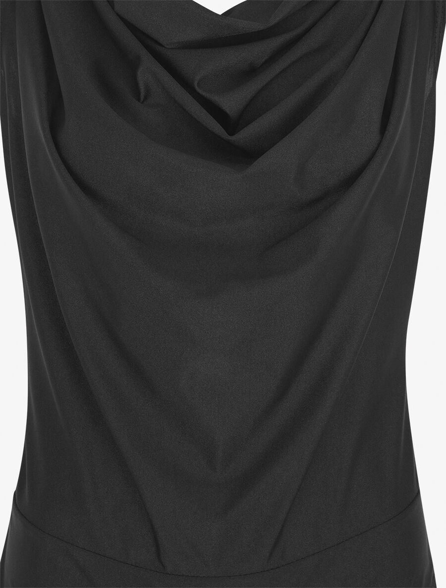 Body satiné à col bénitier - Noir - 3