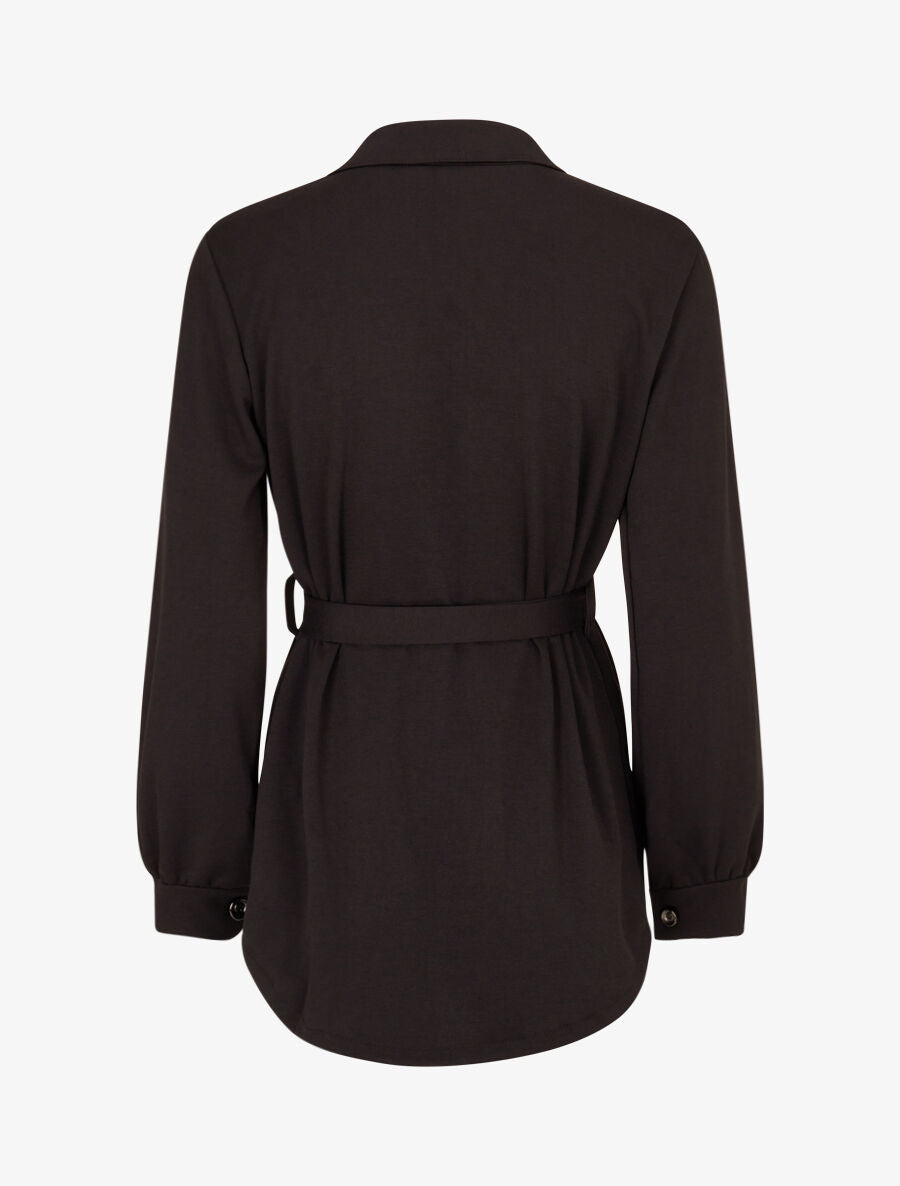 Chemise classique et ceinturée - Noir - 2