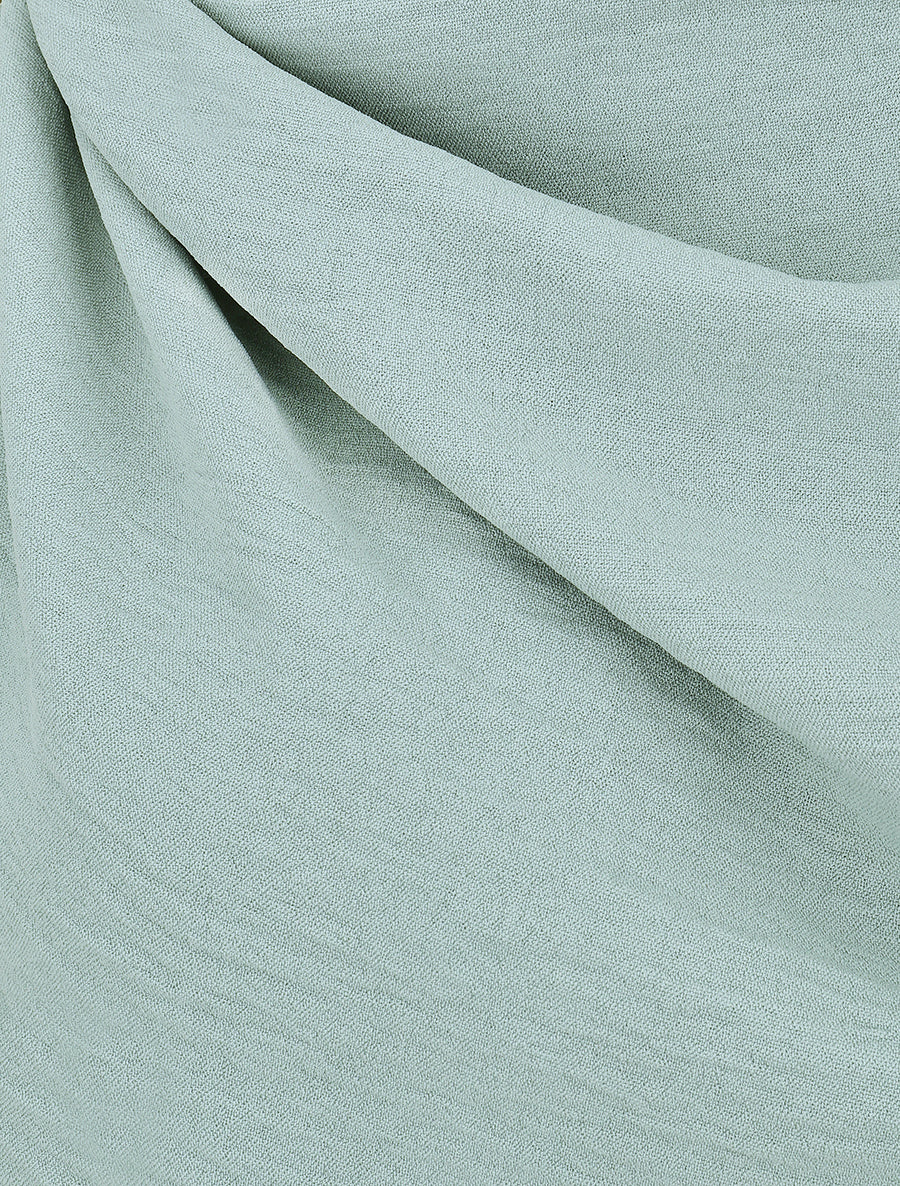 Top uni à empiècement bijou - Vert d&
