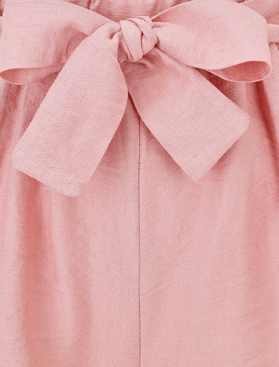 Short uni à revers - Rose - 3