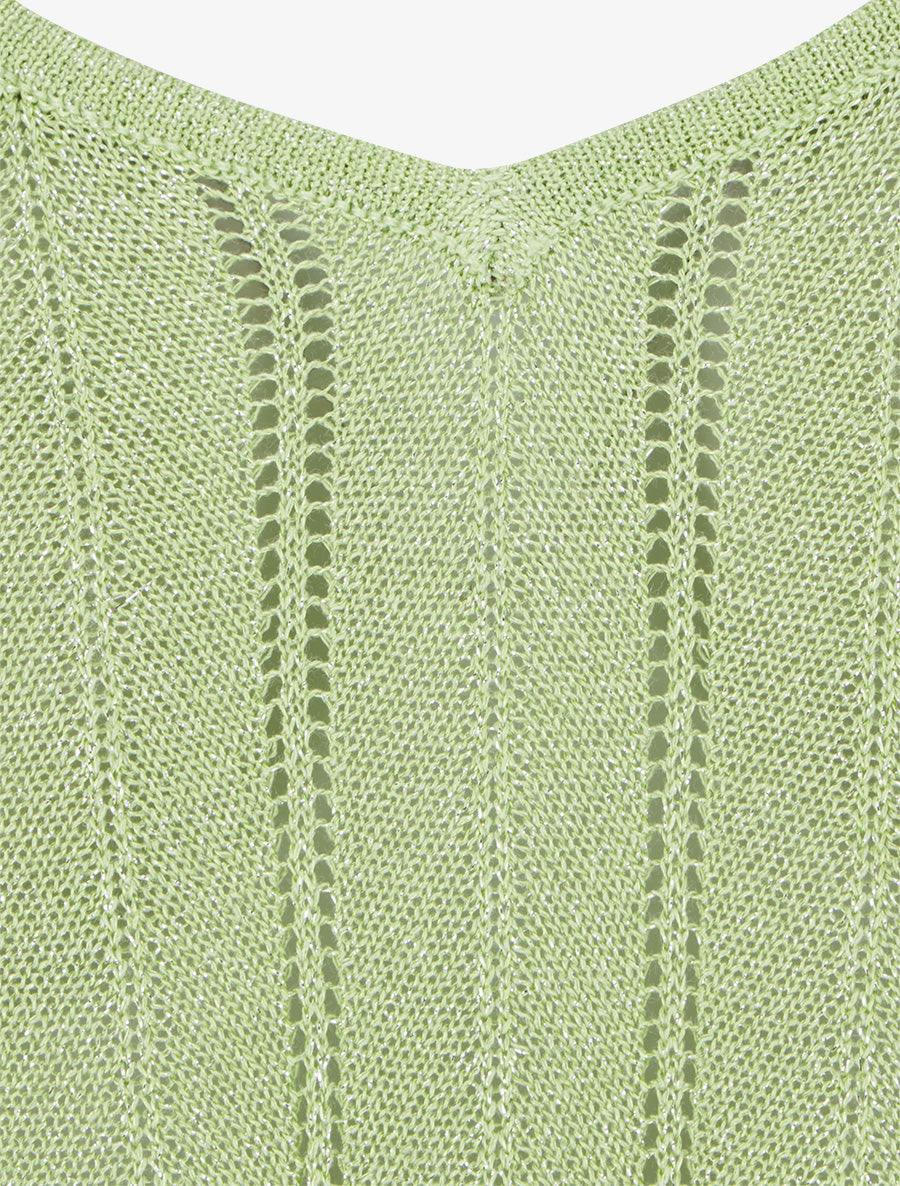 Débardeur en maille fine côtelée - Vert pomme - 3