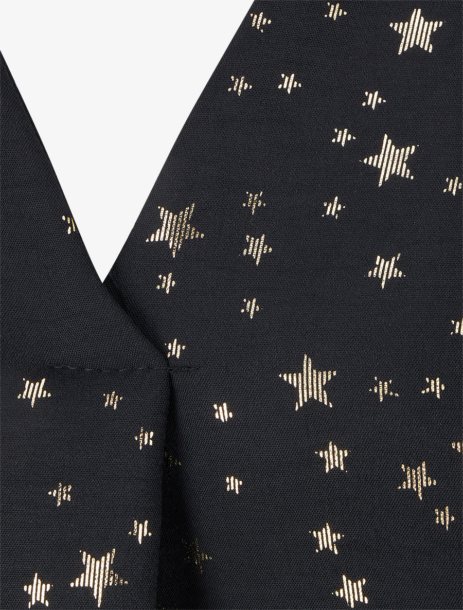 Blouse à manches longues motif étoiles irisées - Noir - 3