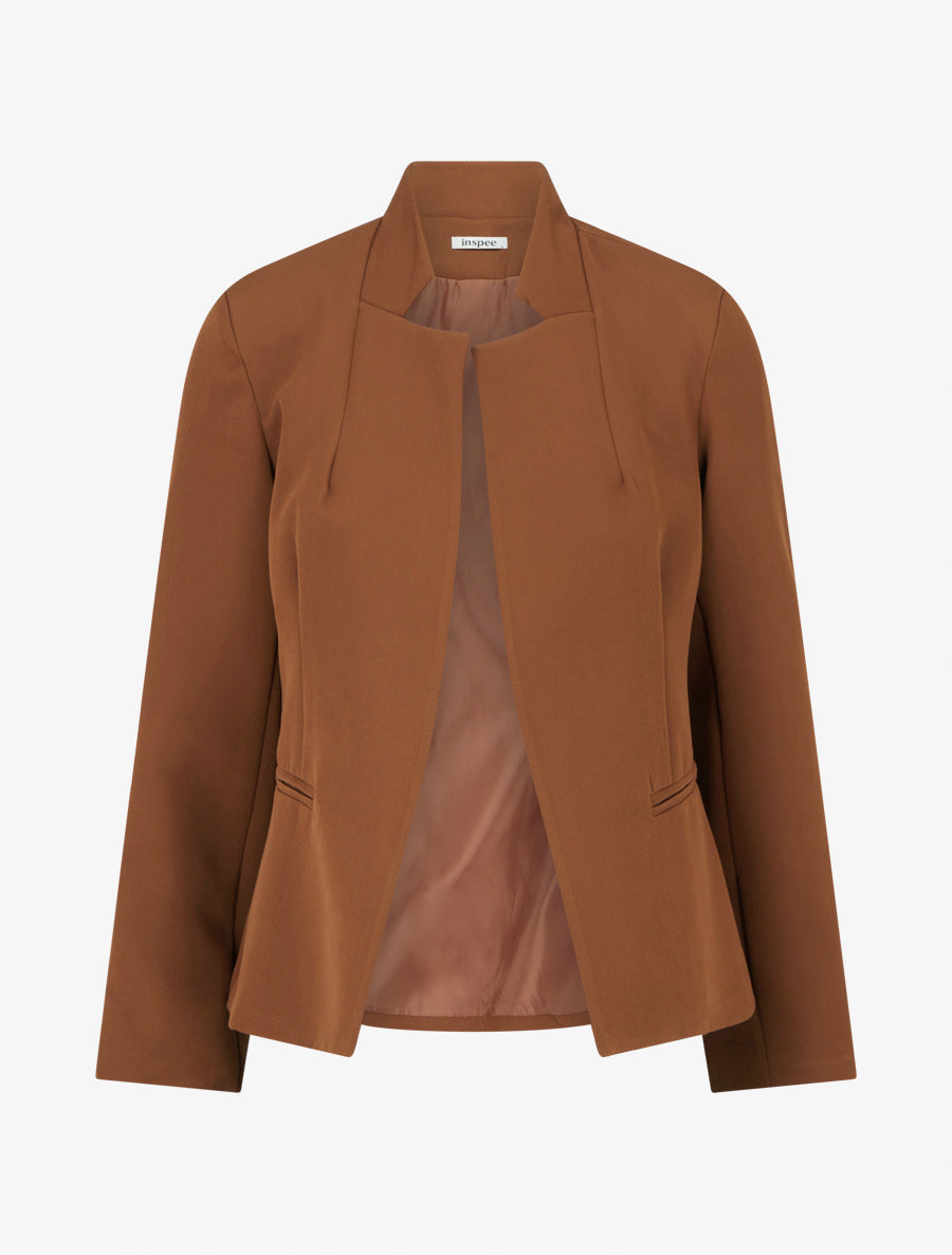 Blazer uni basique - Camel - 1