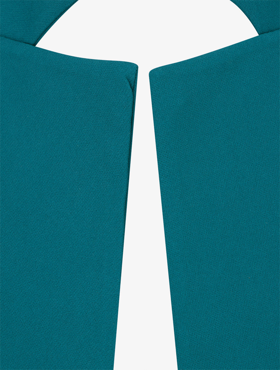 Blazer uni basique - Bleu canard - 3