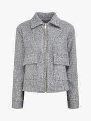 Kurzmantel mit Pattentaschen - Grau