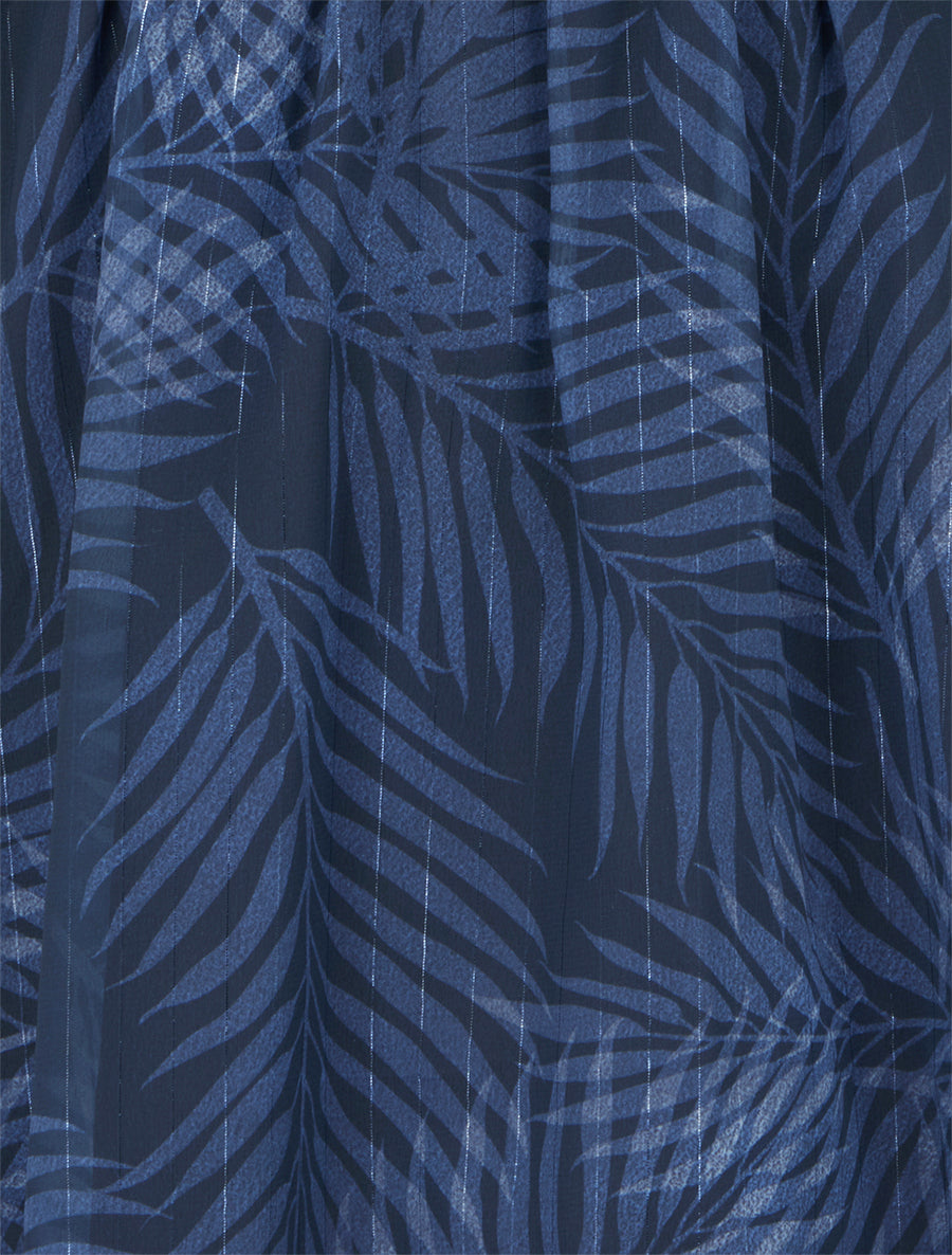 Robe irisée à imprimé feuillage - Marine - 3