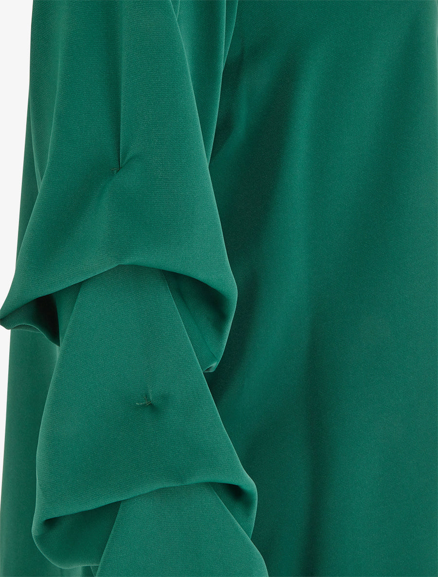 Blouse fluide unie à manches stylisées - Vert sapin - 3