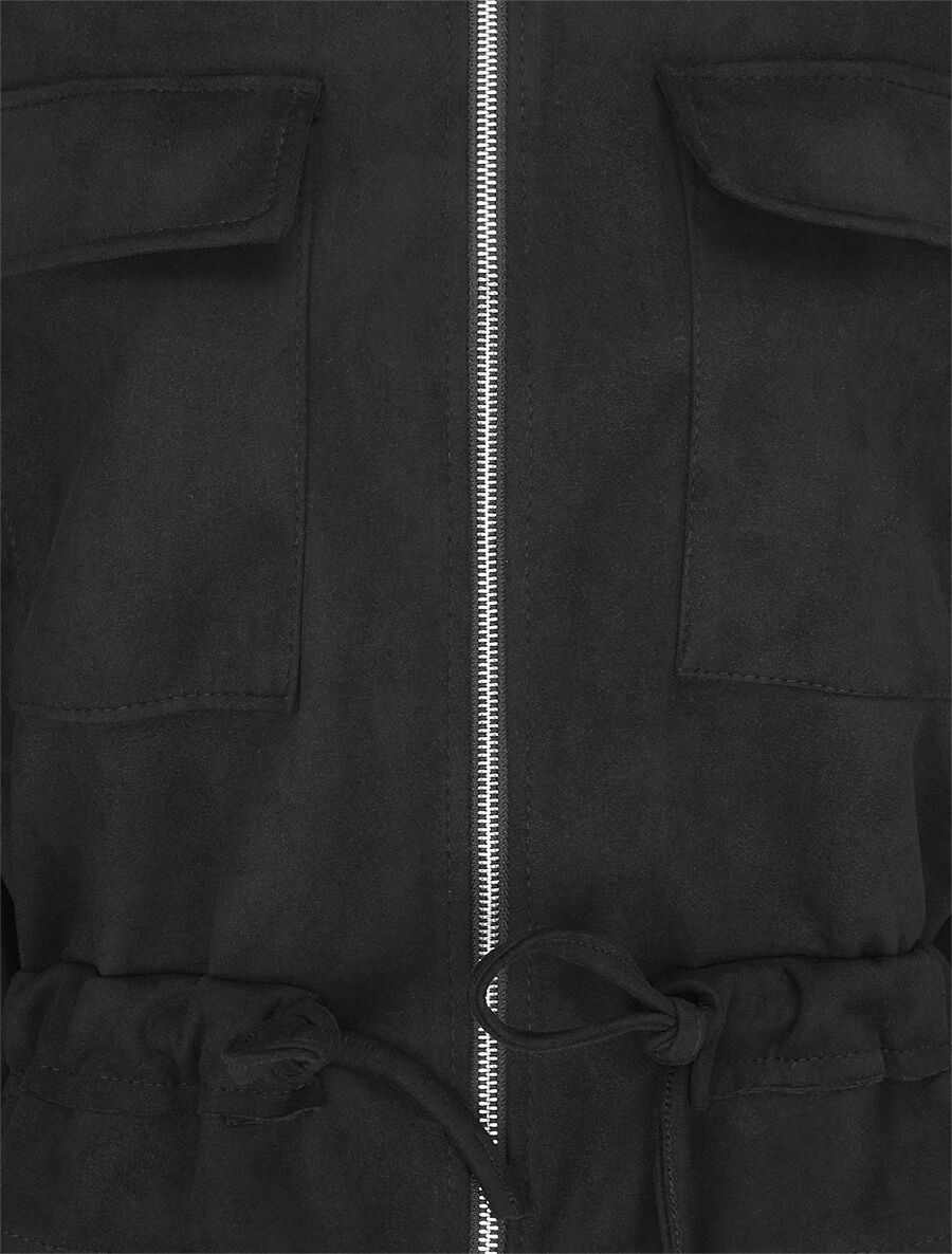 Veste souple en suédine - Noir - 3