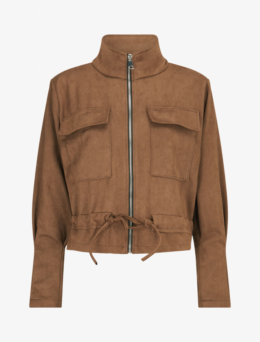 Veste souple en suédine - Marron clair - 1