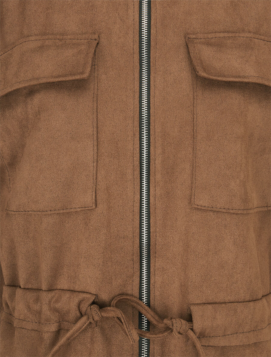 Veste souple en suédine - Marron clair - 3
