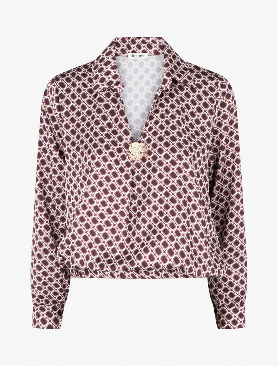 Blouse satinée imprimé 70&