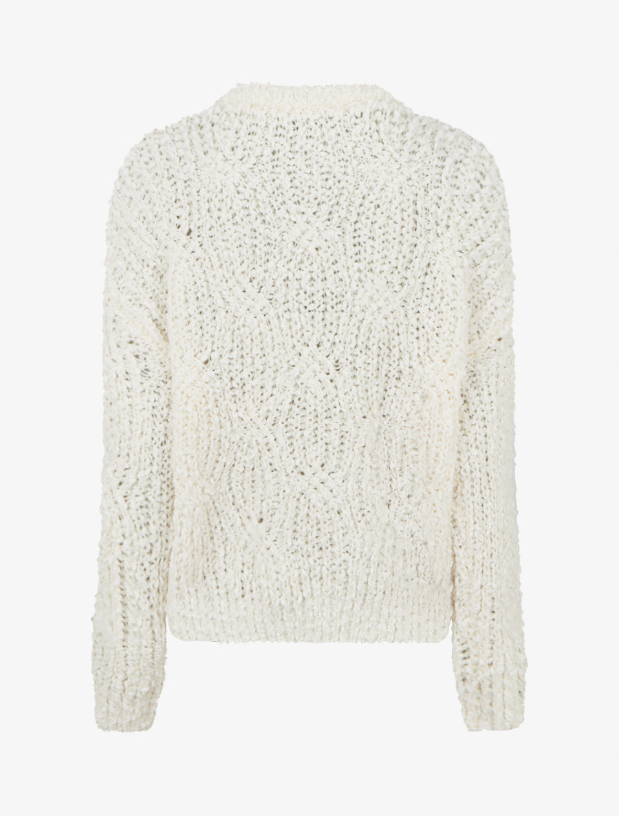 Pull droit en maille épaisse - Écru - 2