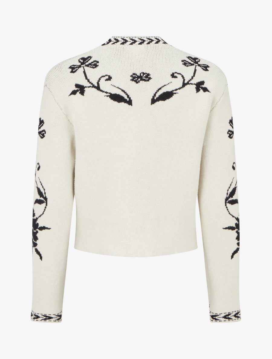 Gilet à nouer à imprimé baroque - Blanc - 2