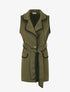 Gilet long sans manches à détail brodé - Kaki - 4