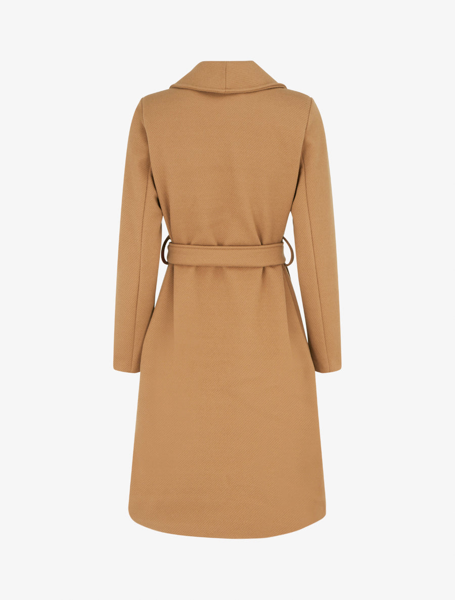 Manteau long ceinturé - Camel - 2