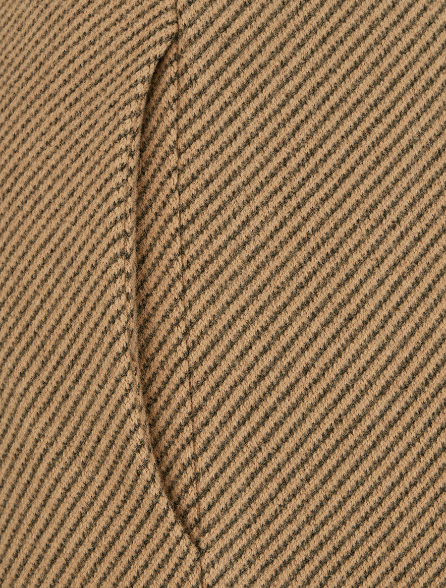 Short droit à ourlet et ceinture - Marron - 3