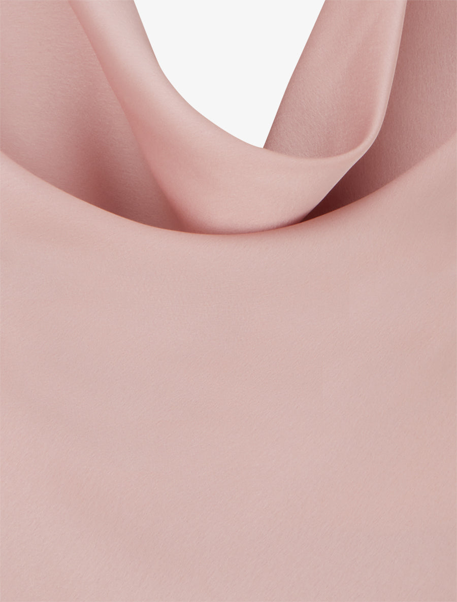 Top satiné sans manches col bénitier - Vieux rose - 3