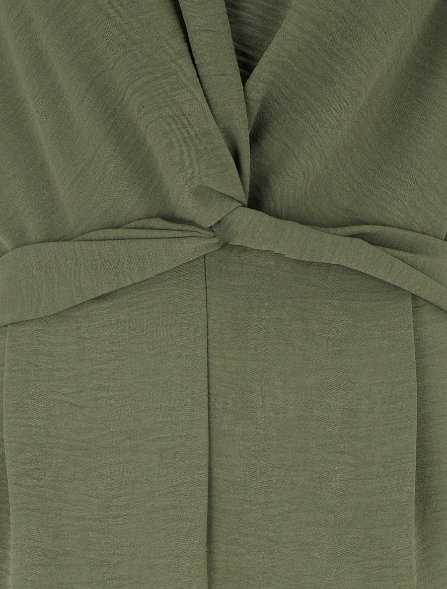 Combinaison unie à manches courtes - Kaki - 3