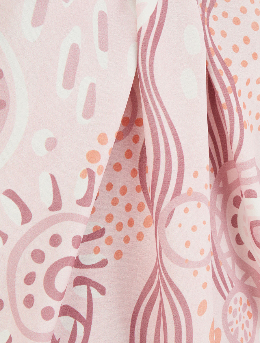 Top boule sans manches imprimé graphique - Rose - 3