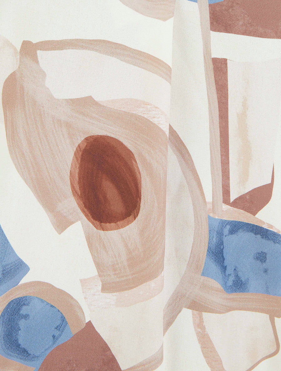 Top boule sans manches à imprimé graphique - Taupe - 3