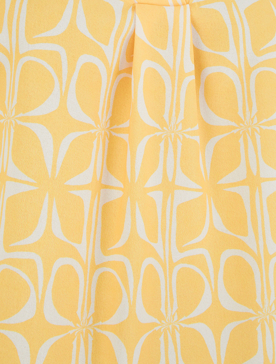 Top droit sans manches imprimé graphique - Jaune - 3