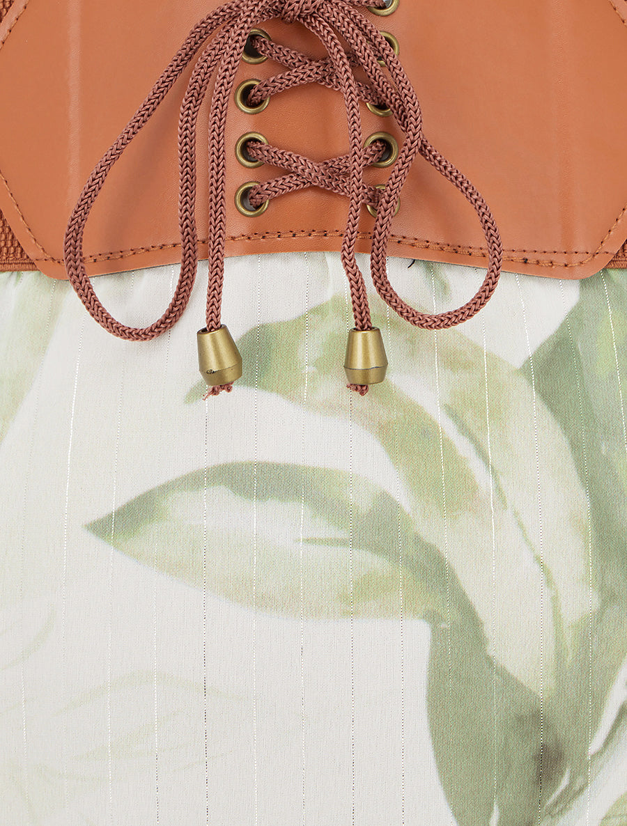 Jupe longue imprimé floral - Vert - 3