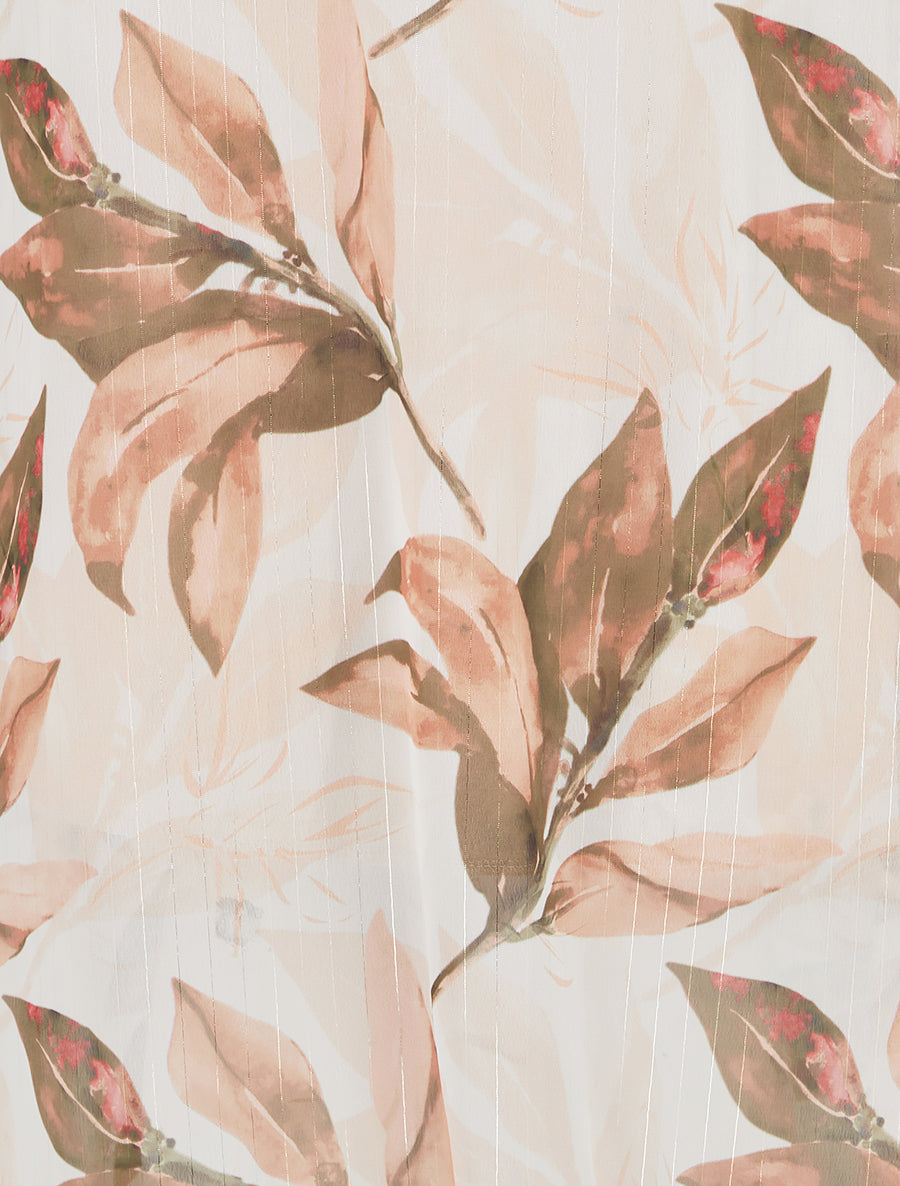 Jupe longue imprimé floral - Kaki - 3