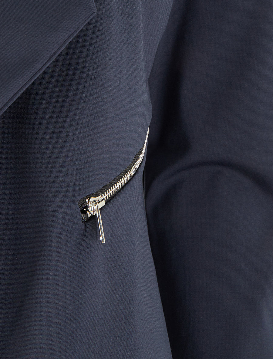 Veste droite à poches zippées - Marine - 3