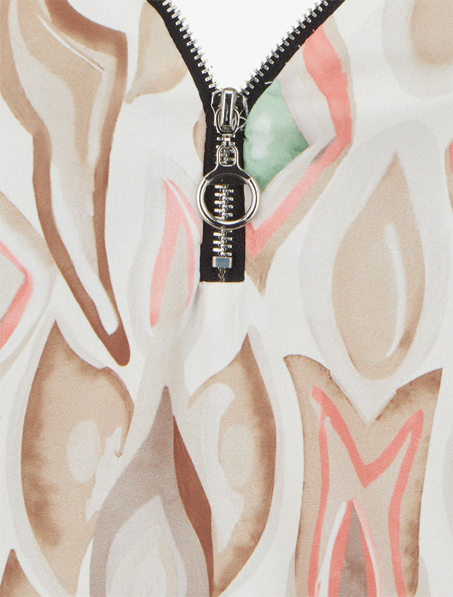 Caraco boule à zip et imprimé fantaisie - Beige - 3